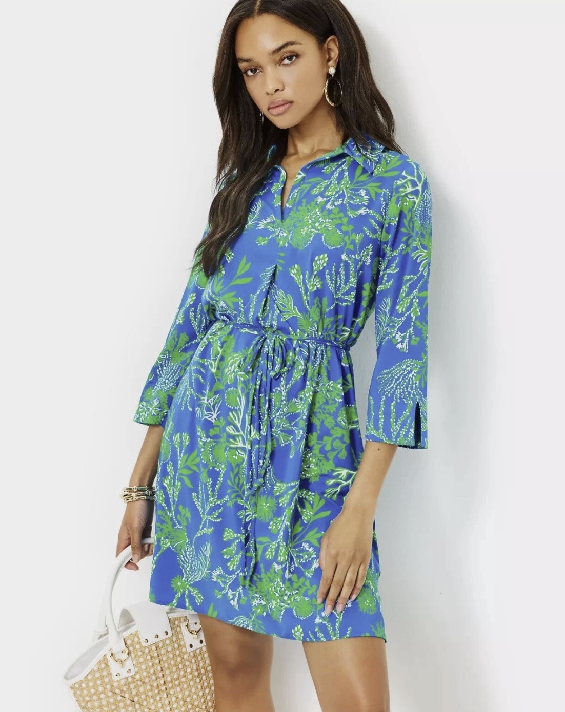 Lilly Pulitzer Upf 50+ Pilar Tunic Dress In Briny Blue A Bit Salty